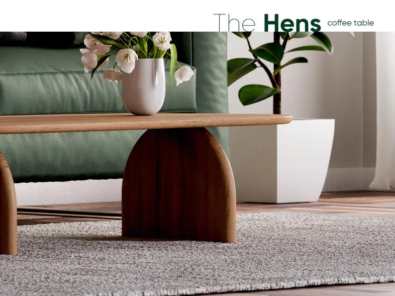 Unique Coffee Table - Modern oak coffee table - Scandi coffee table