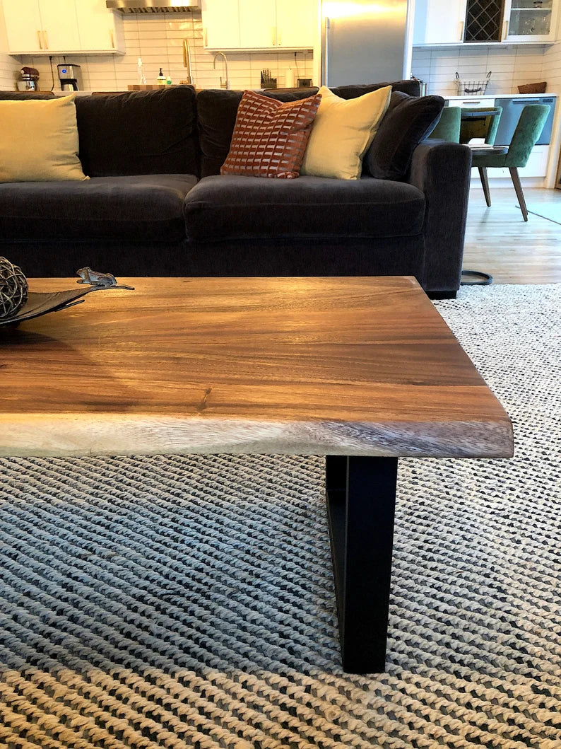Coffee Table - South American Walnut, Live Edge Coffee Table, Wood Coffee Table