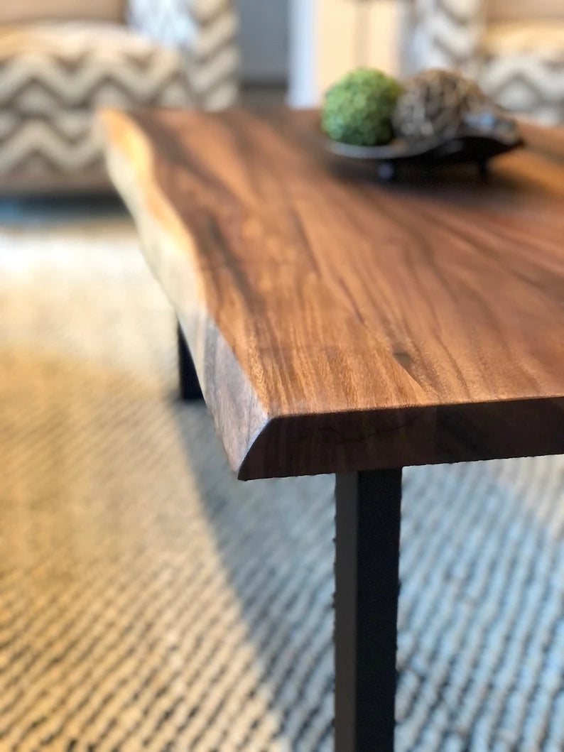 Coffee Table - South American Walnut, Live Edge Coffee Table, Wood Coffee Table